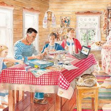 Схема вышивки «Семья»