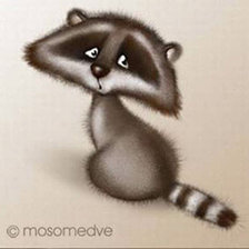 Схема вышивки «енот»