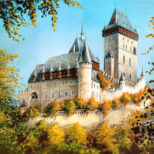 Схема вышивки «замок»