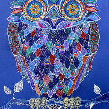 Схема вышивки «сова»