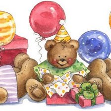 Схема вышивки «День Рождение Мишки)»