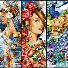 Схема вышивки «Девушки»