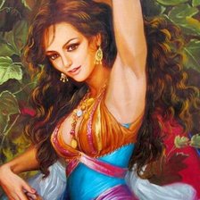 Схема вышивки «девушка»