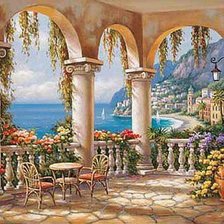 Схема вышивки «веранда»