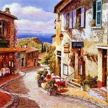 Схема вышивки «улочка италии»