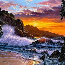 Схема вышивки «Багровый закат»