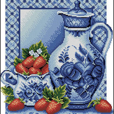 Схема вышивки «гжель»