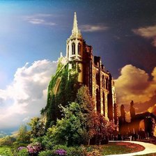 Схема вышивки «Дорога к замку»