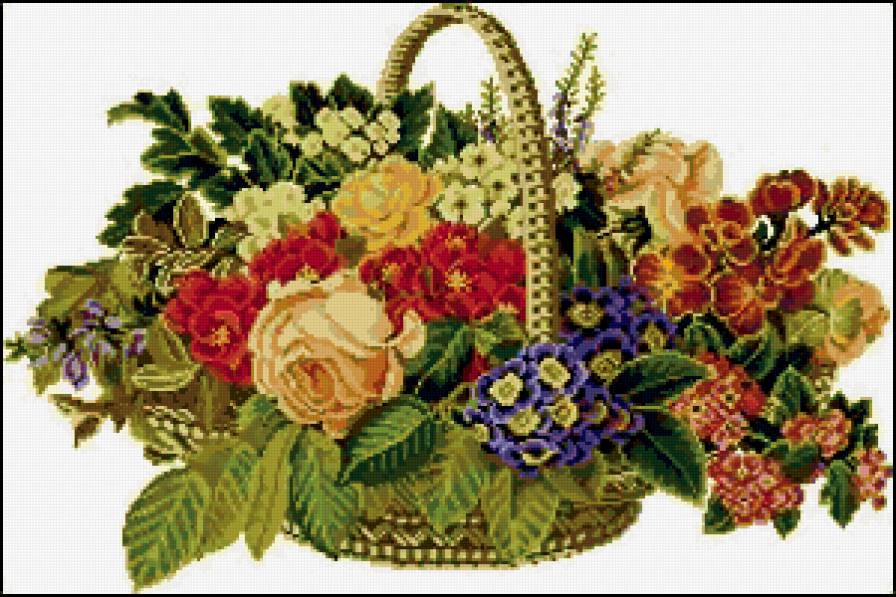 цветы в корзине - предпросмотр