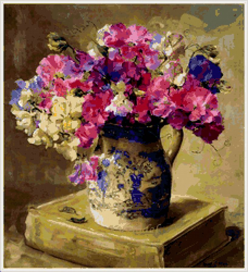 цветы - ваза, цветы, книга, весенние цветы, букет, красота - предпросмотр