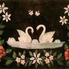 Схема вышивки «пара лебедей»