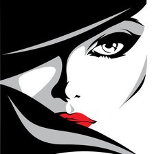 Схема вышивки «женщина-загадка»