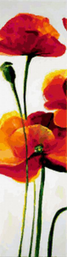 Маки(2) из 5 частей - маки, триптих, частями - предпросмотр