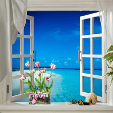 Схема вышивки «Вид из окна2»