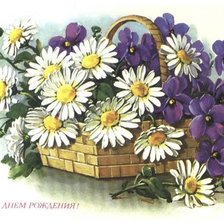 Схема вышивки «Корзина с цветами»