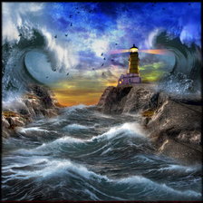 Схема вышивки «шторм»