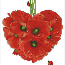 Схема вышивки «сердце»