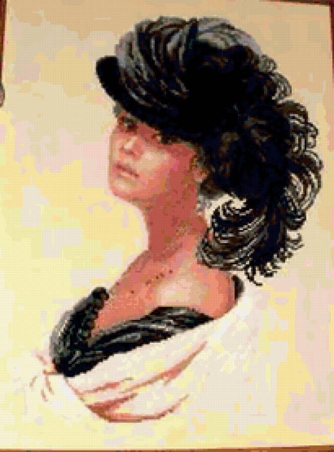 Дама в шляпке - предпросмотр