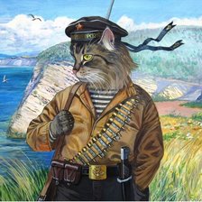 Схема вышивки «кот»