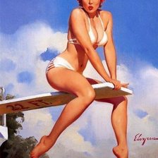 Схема вышивки «pin up»