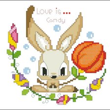 Схема вышивки «зая»