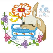 Схема вышивки «зая»