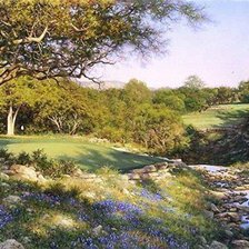 Схема вышивки «Пейзаж, лес, река»