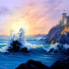 Схема вышивки «Лошади и замок»