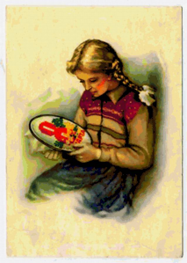 Вышивальница - женщина, девушка, девочка, люди - предпросмотр