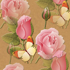 розы и бабочки