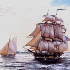 Схема вышивки «парусники»