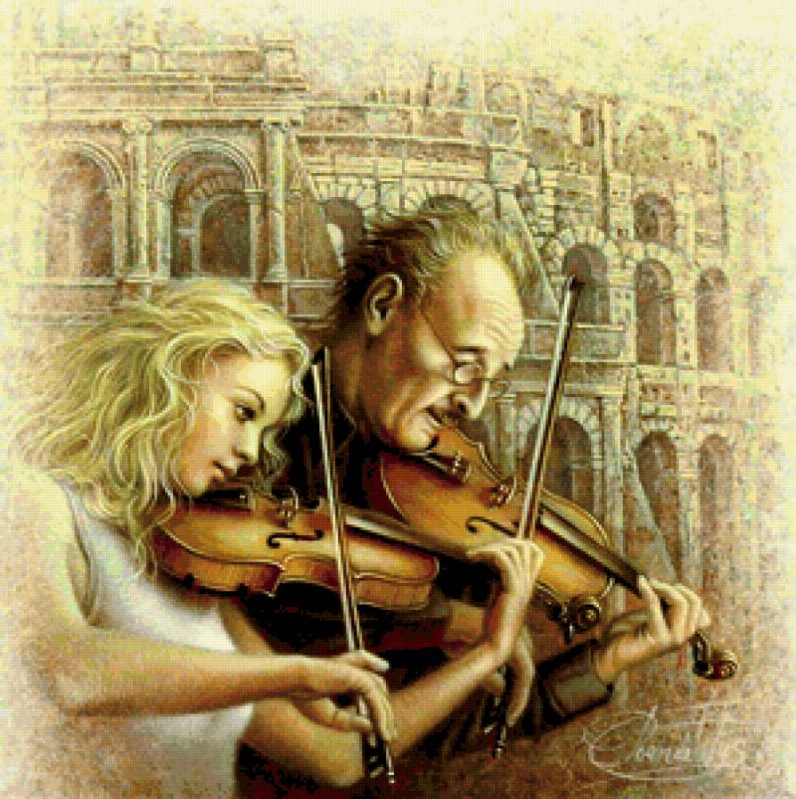 скрипачи - скрипка, музыка - предпросмотр