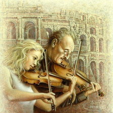 Схема вышивки «скрипачи»