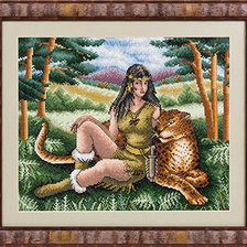 Схема вышивки «леди и тигр 06»