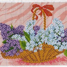 Схема вышивки «сирень»