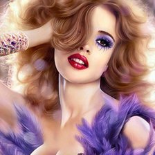 Схема вышивки «девушка»