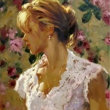 Схема вышивки «Девушка»