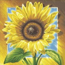 Схема вышивки «Подушка "Подсолнух"»