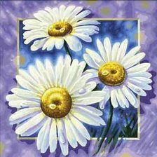 Схема вышивки «Подушка "Ромашки"»