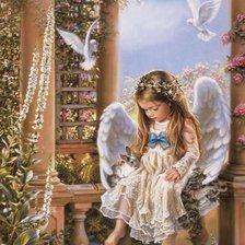 Схема вышивки «ангелочек»