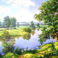 Схема вышивки «Летний пейзаж»