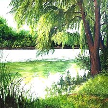 Схема вышивки «У озера»