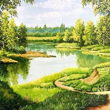 Схема вышивки «Летний пейзаж»