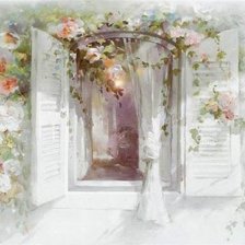 Схема вышивки «окошко»