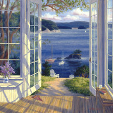 Схема вышивки «вид на море»