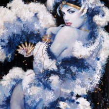 Схема вышивки «Дама»