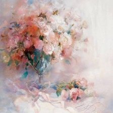 Схема вышивки «розовый букет»