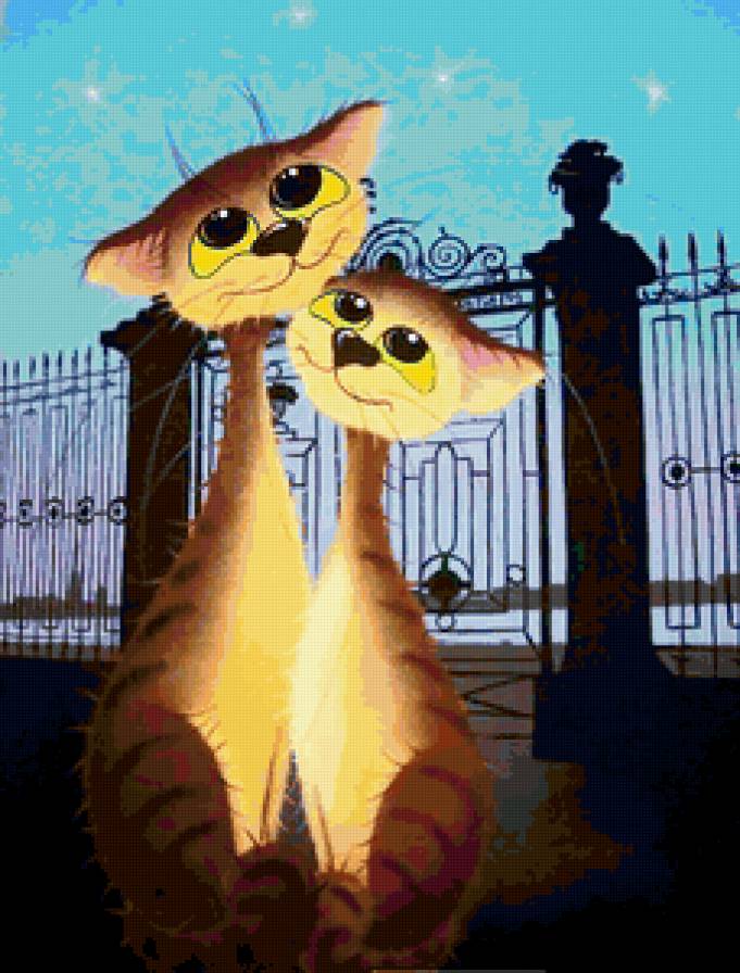 встреча - кошка, кот - предпросмотр