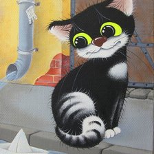 Схема вышивки «котенок»