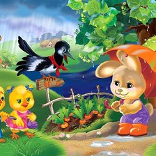 Схема вышивки «в гости к зайцу»